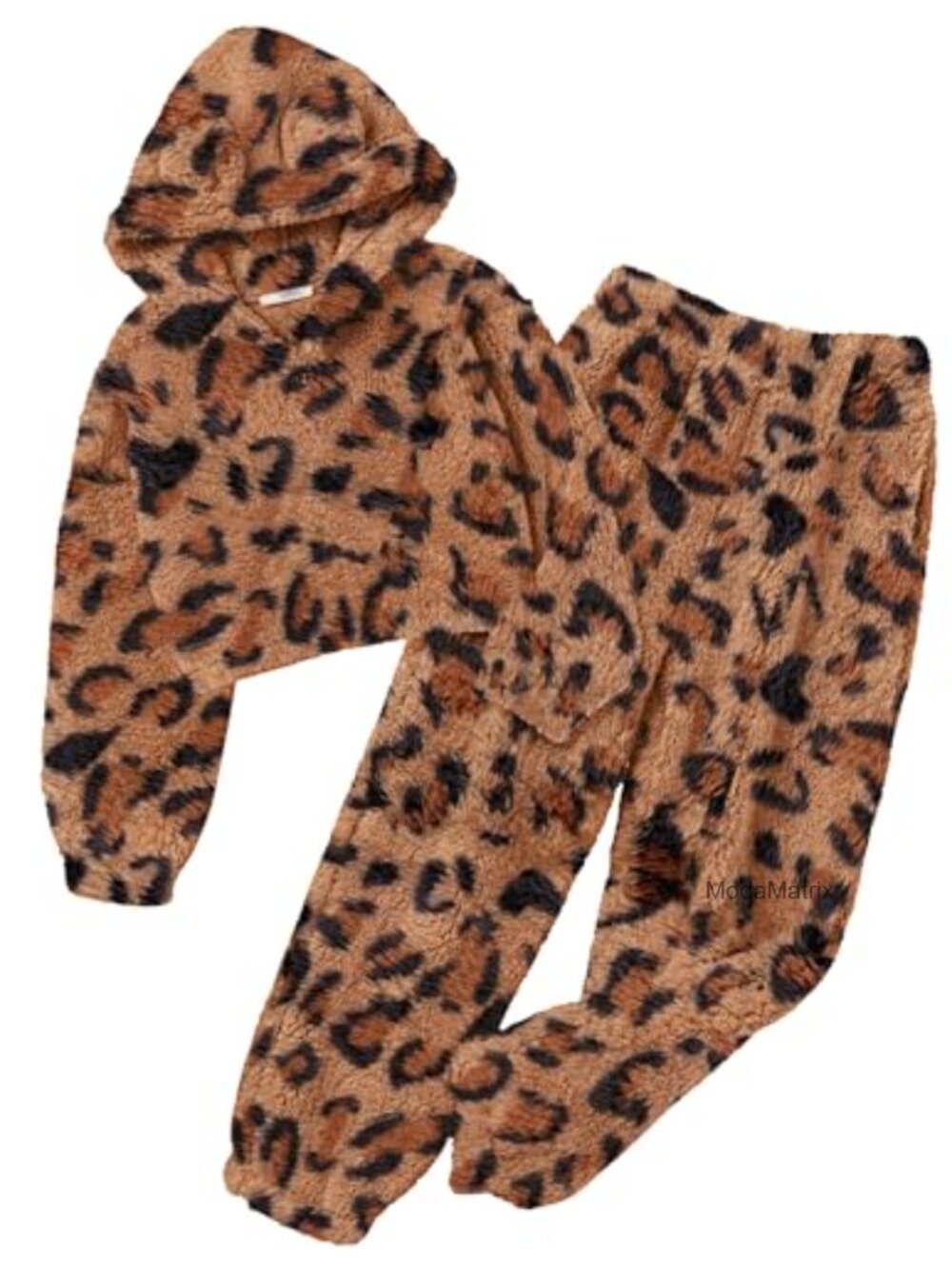 Girls 2 Piece Fuzzy Sweatsuit Set - Fleece Hoodie & Jogger Pants - Winter